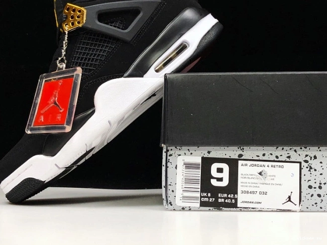 Rep MAX 308497-032 Air Metallic Royalty Black Jordan Gold-White 4 0721
